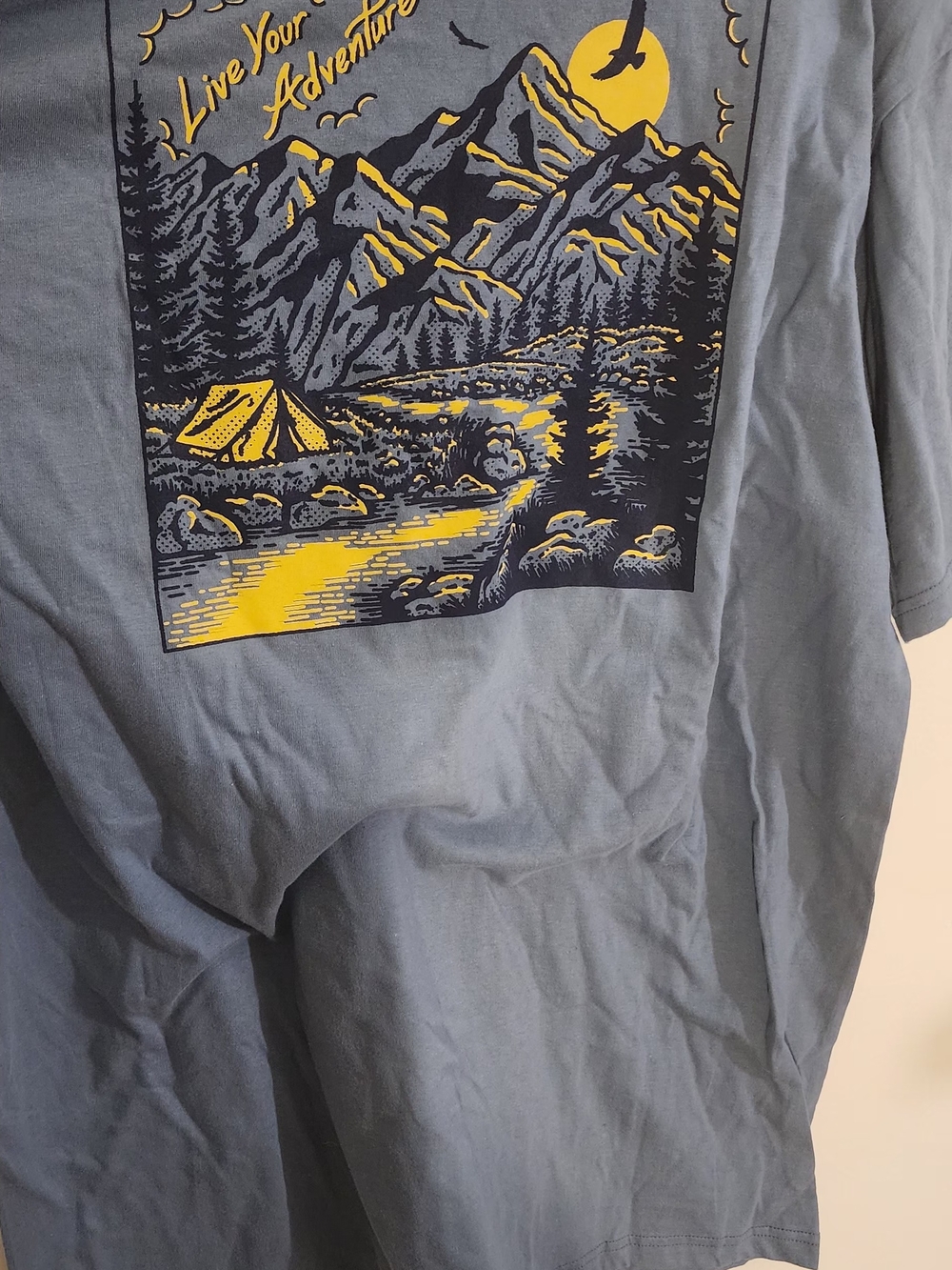 Eddie Bauer Men's Blue Logo T‑Shirt - Picture 5 of 7